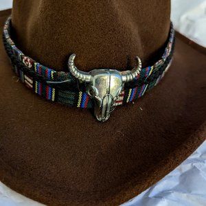 Western Cowboy Hat with Skull